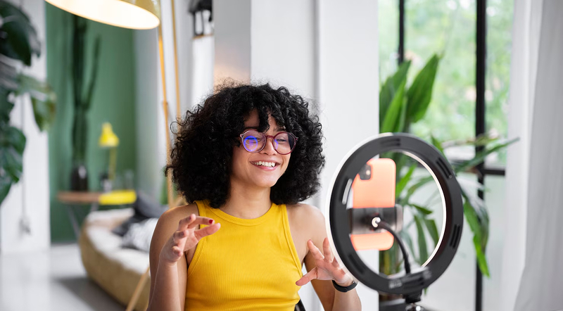 Photo of a makeup influencer